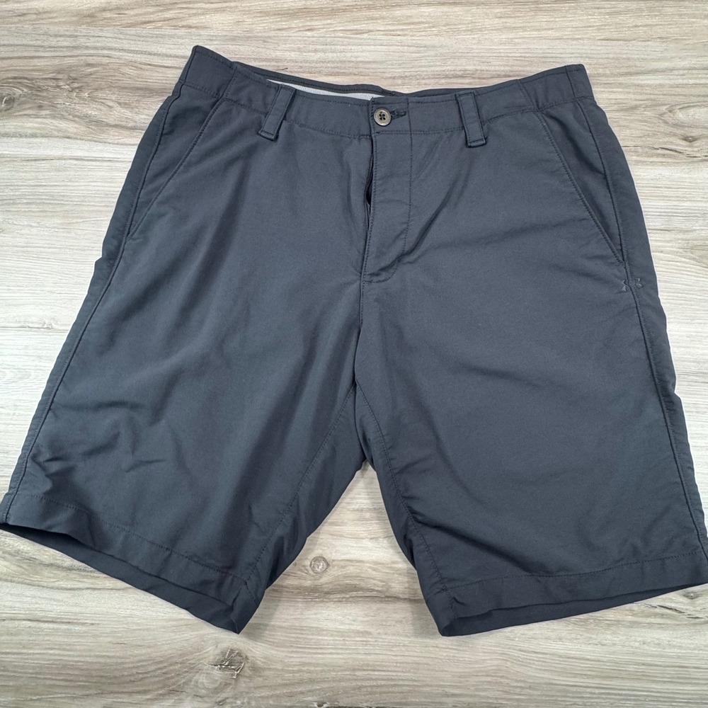 Under Armour Mens HeatGear Loose Fit Golf Shorts Gray 34